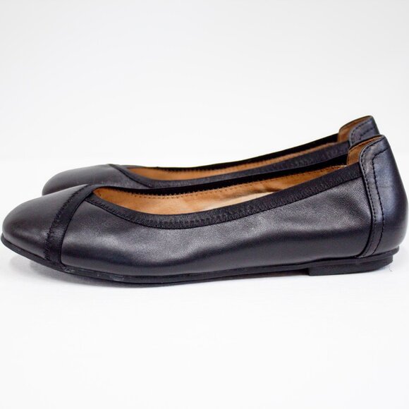 VIONIC CAROLL Ballet Flats Black Leather Classic Career Office Women's 6.5 Wide - Picture 7 of 11